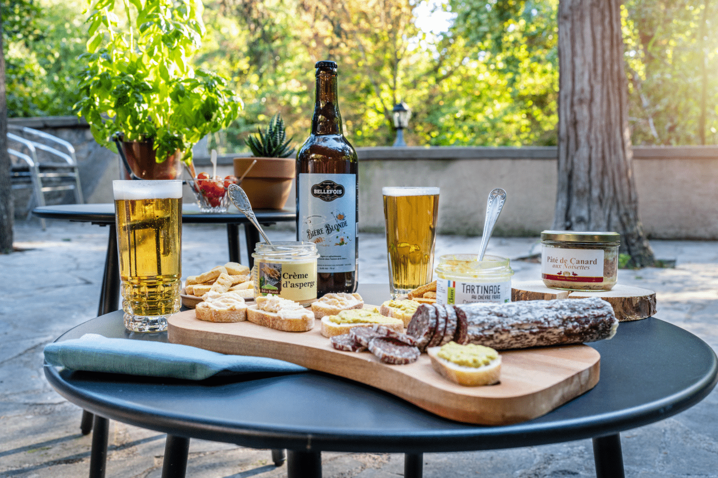 Apéritif - produits locaux du Poitou au Moulin de la Glacière