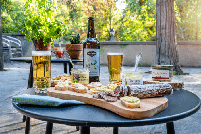 Aperitief - lokale producten uit Poitou in de Moulin de la Glacière