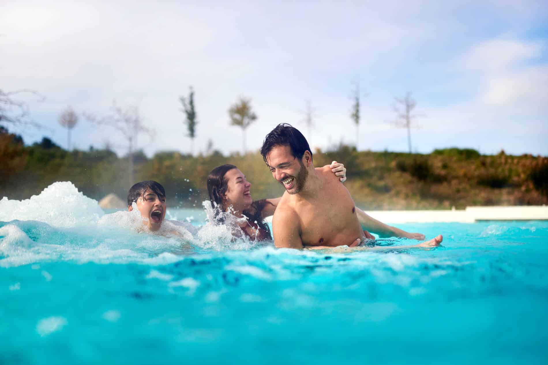 Family swimming at Center Parcs
