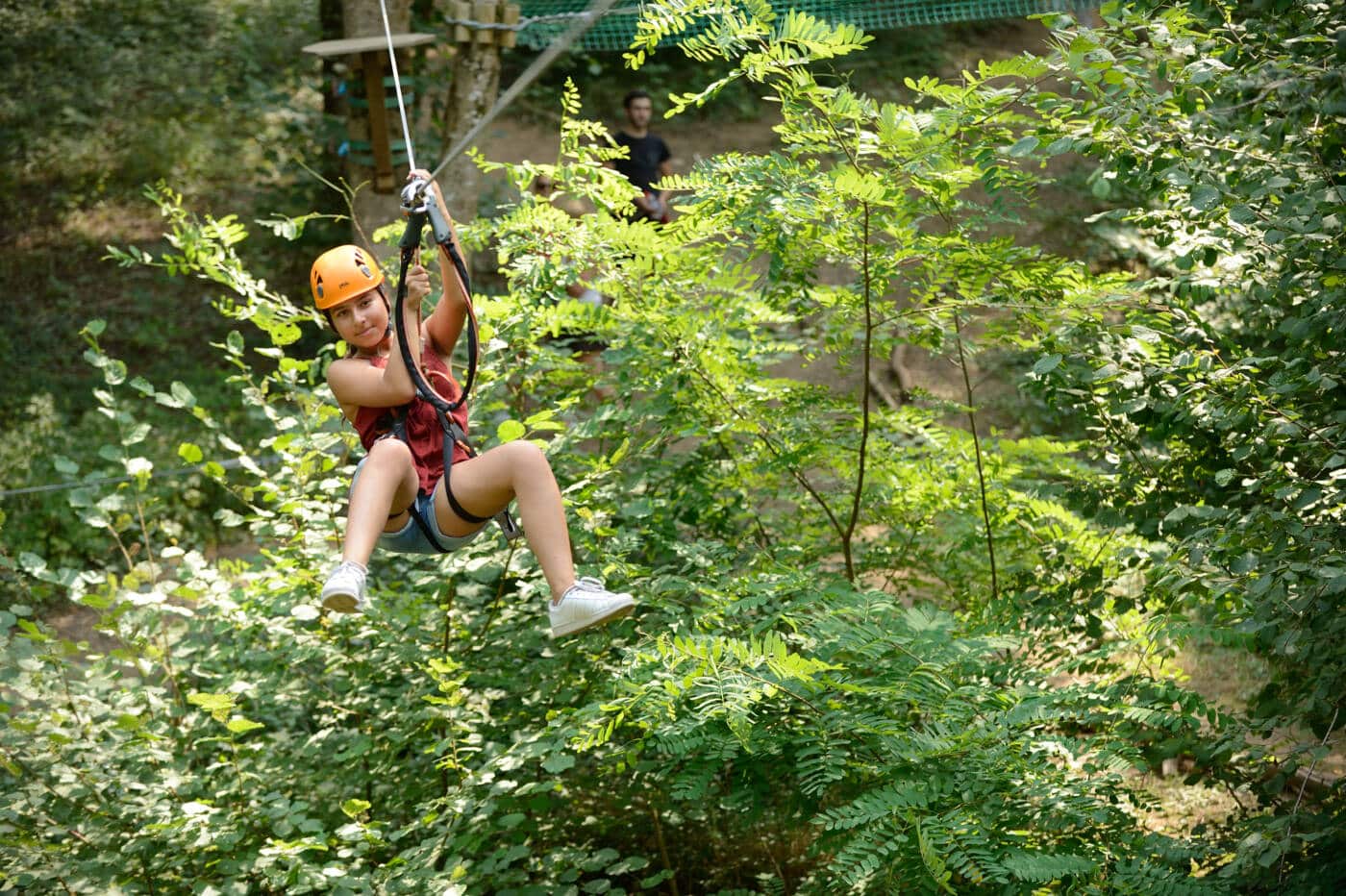 Parcours acrobatique en hauteur au CPA Lathus