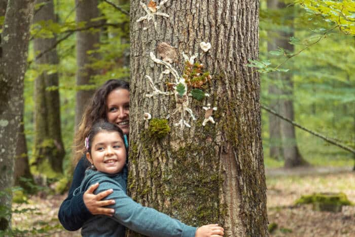 Bain de forêt en famille