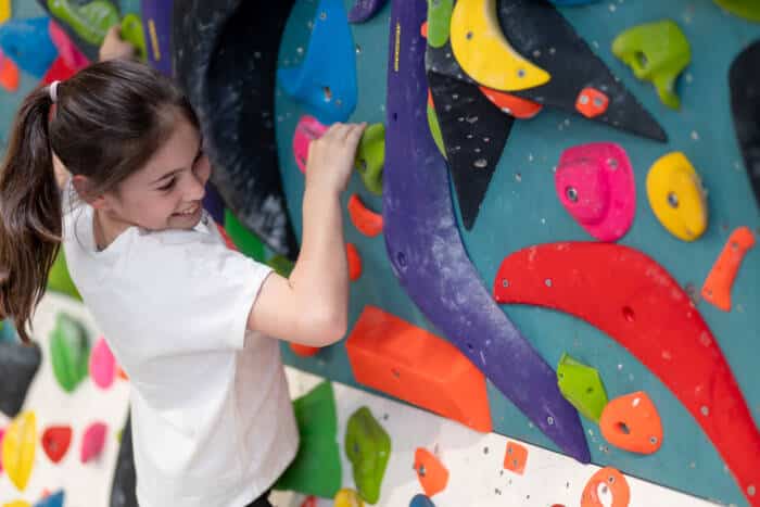 Family bouldering at The Roof in Poitiers