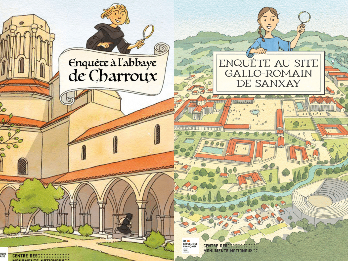 Visuels webtoon Charroux et Sanxay