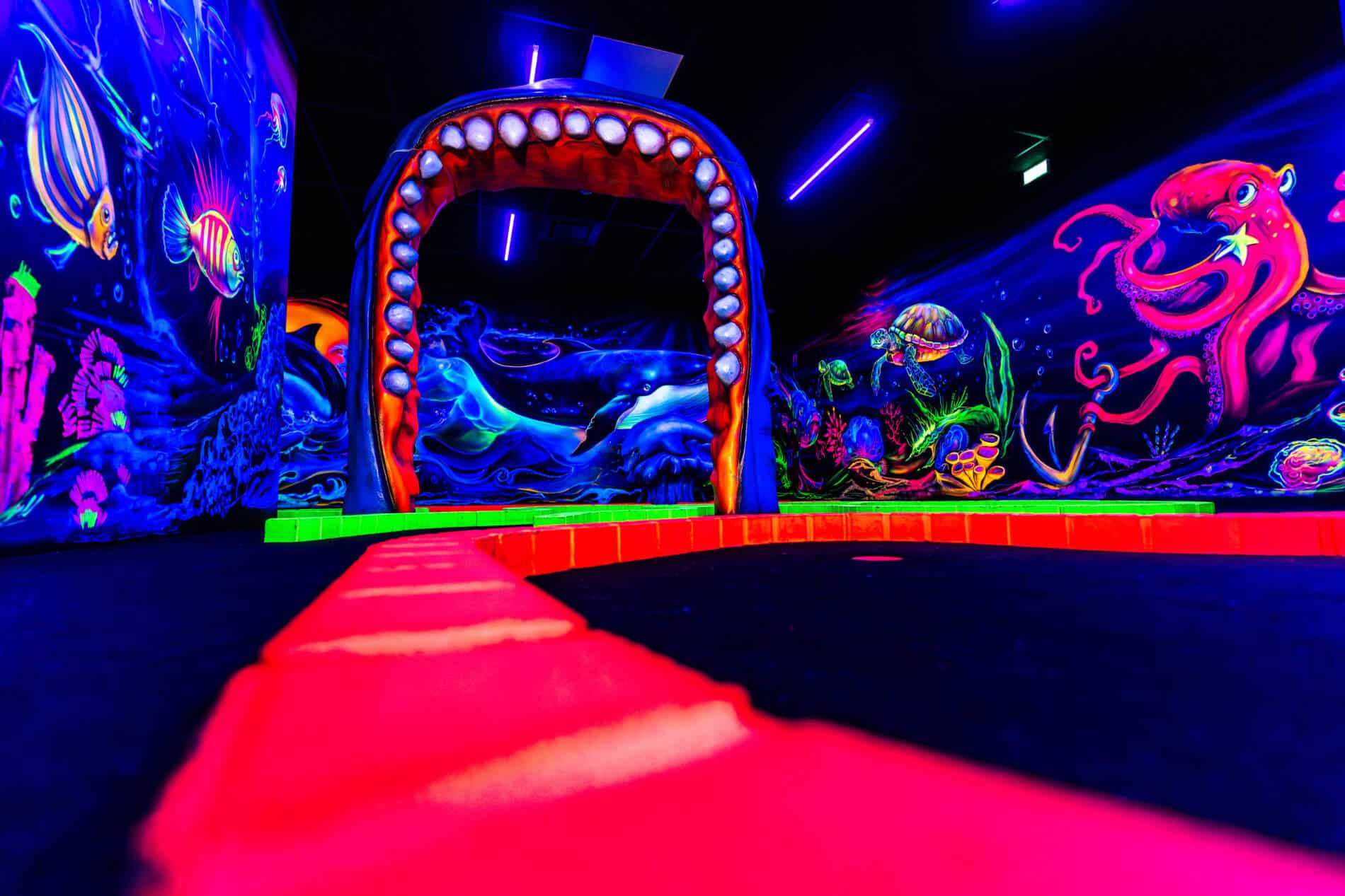 Parcours flurorescent de Goolfy