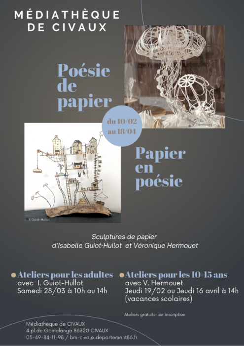 affiche expo sculptures de papier - Tourisme Vienne